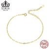 Efule Original Popular Europeo y Americano Plata de Ley s925 Pulsera de Cadena Básica Cadena de Cable Simple Cadena Desnuda