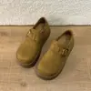 Zapatos Birkenstock Retro de Suela Gruesa para Mujer, Nuevo Estilo Primavera 2026, Punta Grande, Versión Coreana, Hebilla de Correa, Que Aumentan la Altura, Zapatos sin Cordones Antideslizantes