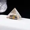Adornos de Pirámide de Cristal Natural de 3CM Piedra Original Mineral Pulido Estándar Piedra de Energía Torre de Cuatro Lados Adornos de Decoración para el Hogar