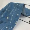 Encaje de Rosa Lentejuela Denim Patrón de Onda Lentejuela Tela Bordada Falda de Tirantes Bordada Ropa de Mezclilla para Mujer Nueva Tela
