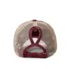 Boné de Baseball de Tela Feminino para Primavera e Verão, Chapéu de Sol para Rabo de Cavalo, Boné com Logo Cor Sólida Vintage Lavado para Uso ao Ar Livre