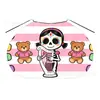 Capas Halloween Negras Unisex para Niños Hechas a Medida de Fábrica con Estampado de Calavera y Cordón, Ropa Estilo Europeo y Americano