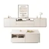 Mesa de Centro Sala de Estar Hogar Moderno Simple Estilo Crema Mueble de TV de Pie Madera Maciza Apartamento Pequeño Almacenamiento Almacenamiento Mueble de TV