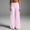 Pantalones Rectos Rayados Sueltos Chen Shijie de Glúteos de Melocotón, Pantalones de Yoga Transpirables que Alargan la Estatura, Pantalones de Yoga Adelgazantes de Cintura Alta que Levantan los Glúteos