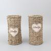 Decoración de jarrón sala de estar arreglo floral estrellado flor seca Tejido de ratán maceta cesta de flores vidrio transparente cerámica nórdica