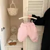 Pantalones de Felpa de Invierno para Niñas Otoño e Invierno Moda para Bebés Engrosados Sueltos Deportivos Pantalones de Chándal Cálidos Largos