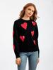 Atmósfera navideña sentido de diseño nicho sentido de diseño amor suéter de felpa suéter suave pegajoso top para mujer otoño e invierno 2023 Nuevo