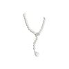 Collar de borla de perlas de gota de agua de hoja de circonio exquisito de lujo ligero cadena de clavícula elegante de alto sentido venta al por mayor de fábrica