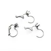 Acero inoxidable Gancho francés soldadura circonita redonda garra incrustada circonita gancho de oreja de acero inoxidable gancho para joyería hebilla para joyería venta al por mayor