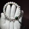 Pulsera de Raíz de Bodhi Estrella y Luna de Hainan de Círculo Único para Hombres y Mujeres, Cuentas Blancas Lisas de Alta Densidad, Cuentas de Oración Budistas Suaves, Se Puede Enviar Directamente