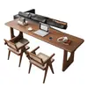 Mesa longa dupla encostada na parede para encosto de sofá, design simples e moderno, adequada para uso doméstico, escrivaninha de estudante, mesa de computador de escritório, madeira