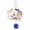 Genshin Impact Juego Anime Llavero Acrílico Raiden Shogun Zhongli Ganyu Klee Scaramouche Merchandising Anime Dibujos Animados