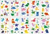 Tatuagem Adesiva Infantil de Sereia, Dinossauro, Pirata, Unicórnio em Estoque, Adesivos Divertidos de Tatuagem de Rosto de Desenho Animado Fofo