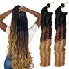 Peluca de 22 pulgadas La rizada francesa trenza rizada grande cabello de trenza africana
