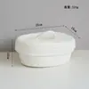 Cesta de almacenamiento tejida con cuerda de algodón estilo Ins con tapa, organizador de escritorio a prueba de polvo, caja de almacenamiento para cosméticos y juguetes