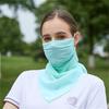 Máscara de sol de seda Full Face Neck Protection Summer Mulberry Silk Mask Mulheres Condução Full Face Proteção UV Gini