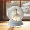 Impresión Plana Transfronteriza 2D Plano Rotación de 360 Grados Escena de Nieve Casa de Pingüinos Decoración de Escritorio Interior y Exterior Festival