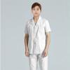 Uniforme de Enfermero para Hombre, Blanco y Azul, Adecuado para Hospitales, Salones de Belleza, Centros de Cuidado Postparto, Farmacias y Ópticas, Ropa de Trabajo Absorbente de Sudor