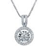 Nova high-grade 2 quilates imitação moissanite colar de ouro branco clavícula cadeia oito corações oito flechas zircão pingente de jóias