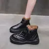 Botas de Nieve para Mujer 2026 Nuevo Estilo de Invierno, Forradas de Felpa y Espesadas Botas Martin, Botines, Zapatos Versátiles para Mujer, Zapatos de Algodón con Suela Gruesa que Aumentan la Altura