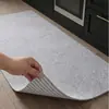 Tapete de chão de cozinha autoadesivo, descartável, lavável, antiderrapante, absorvente de óleo, resistente a manchas, à prova de óleo, pode ser cortado no tamanho