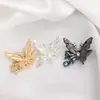 Cuentas Espaciadoras de Mariposa con Circonita Chapadas en Oro de 14 Quilates que Conservan el Color con Agujero Pasante para Accesorios de Pulseras de Cristal DIY