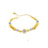 Tienda de Oro Mismo Estilo Chapado en Oro Nuevo Estilo Chino Método Antiguo Pulsera Retorcida de Amatista para Mujer con Tacto Lujoso y Cuentas de Ojo de Gato Cepilladas