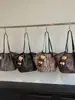 Bolsa de Ombro Único com Design Retrô para Mulheres 2026 Nova Coleção Outono/Inverno Bolsa de Ombro Simples com Estampa de Leopardo Bolsa Tote de Grande Capacidade