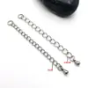 Cadena de extensión de acero inoxidable 316L collar pulsera cadena de cola 18K oro titanio acero cadena de gota de agua accesorios de joyería diy venta al por mayor