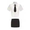 Desejo Puro Uniforme Sexy de Professor Secretário Conjunto Saia de Quadril Transparente Roupas Profissionais para Mulheres Garota Quente