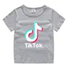 TikTok TikTok nova roupa infantil verão camiseta de manga curta meninos e meninas camiseta básica camiseta de meia-manga top infantil
