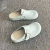 Medias Pantuflas de Exterior para Mujer para Primavera y Verano 2026, Nuevos Zapatos Versátiles Casuales sin Cordones de Punta Cerrada Estilo Birkenstock para Estudiantes