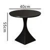 Mesa auxiliar de pizarra de lujo ligero, mesa de centro pequeña, mesa de esquina para sofá de sala de estar de mármol, mesita redonda pequeña móvil para balcón, mueble auxiliar
