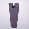Wkuw calcetines deportivos de yoga de media pantorrilla preppy de tres rayas para mujer, antideslizantes, cálidos, para pantorrilla de pilates, danza