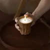 Amapola DIY Yeso Cemento Aromaterapia Florero Redondo Maceta Molde de Silicona Taza de Vela de Aromaterapia Molde de Yeso