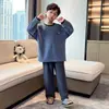 Pijama Infantil 2026 Novo Estilo Outono e Inverno Roupa de Casa Quente Manga Longa Roupa Íntima Térmica de Inverno para Crianças Mais Velhas Meninos