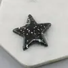 Acessórios para Joias DIY Lantejoulas de Resina Prata Preto Estrela de Cinco Pontas Pingente Chaveiro Bolsa Carro Pingente Pendurado Pingente