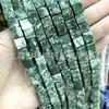 Cuentas cuadradas sueltas de 8 mm, ágata de cristal, piedra emperador, ojos de tigre, cuentas cuadradas de oro verde, accesorios de joyería, cuentas cuadradas semiacabadas