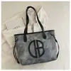 Bolso de Gran Capacidad para Viajes Diarios para Mujer 2026 Nuevo Estilo Casual Elegante Bolso de Hombro con Colores Contrastantes Coreano de Nicho Bolso Tote con Cremallera