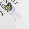 Nuevo adorno de piruleta de bola de lentejuelas con lazo de celebridad en línea, adorno para pastel de cumpleaños, decoración creativa para mesa de postres de fiesta