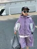 Ropa Infantil Niños Traje Deportivo Delgado 2026 Verano Nuevo Estilo Ropa con Capucha Protección Solar para Niños Conjunto de Dos Piezas Moderno para Niños Grandes