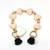 Zuecos de estilo lujoso transfronterizos, con pedrería brillante, adornos de flor de perla y cadena en forma de corazón, accesorios de hebilla de metal desmontables para zapatos