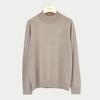 Top de Tricô Cashmere Puro 3 Fios/68 Contagens Gola Alta Meia para Mulheres, Suéter de Cashmere Fino 68 Contagens
