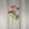 5 Flores Artificiales Clematis Belleza Helada Decoración de Salón de Bodas Estilo Bosque Simple Estilo Ins Arte Floral