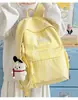 Mochila Escolar Simple Estilo Coreano para Estudiantes de Secundaria y Preparatoria, Versátil para Clase y Viajes, Mochila de Viaje Ligera de Gran Capacidad