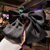 Acessórios de Cabelo Franceses Suaves para a Cabeça Presilha de Cabelo com Laço de Cetim Presilha de Mola Presilha de Cabelo para a Parte de Trás da Cabeça Rabo de Cavalo Grande