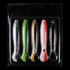 Venta al por mayor Locha Irritable 10 cm cebo artificial biónico 5 juegos de cola de pesca explosiva pez cebo blando cebo para perca de pozo negro