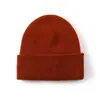 Gorro de Invierno Grueso de Punto de Doble Capa Color Sólido Unisex para Frío Cara Pequeña Grande Circunferencia de la Cabeza Lana Importada Gorro de Otoño/Invierno Transfronterizo