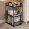 Prateleira de armazenamento para mochilas, um item essencial para organizar livros de estudantes, um pequeno carrinho de chão para a sala de aula, com rodas e grande capacidade para guardar livros sob a mesa.