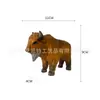 Talla de Madera Pintura Artesanía Animal Madera Creativo Madera Redonda Talla Animales 3D Adornos Madera Fsc